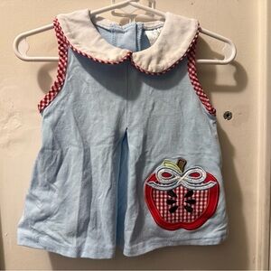 Stitchy Fish Cutie to the Core Applique Diaper Set